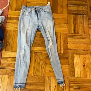 Light blue straight leg